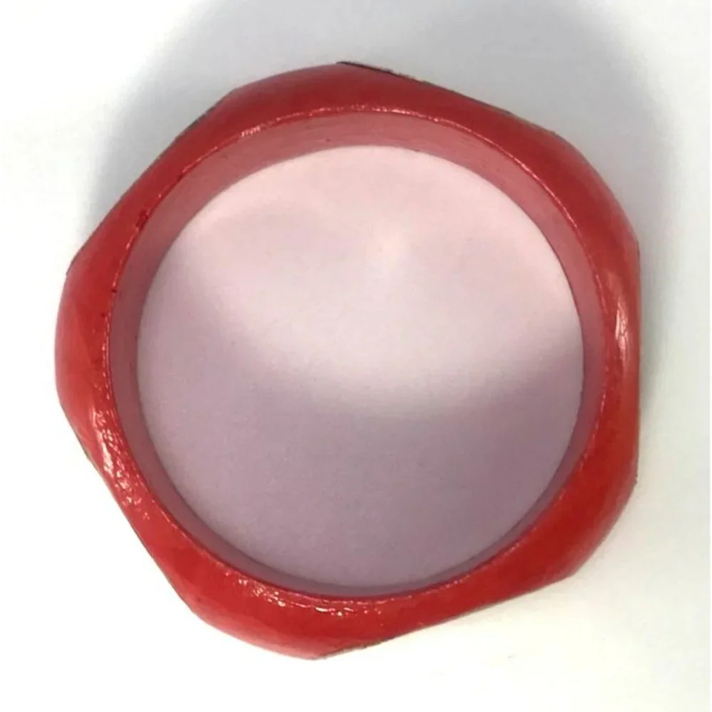 Altered Red Wood Bangle Bracelet with Deadwood Black Hills Map Collage - Picture 6 of 6